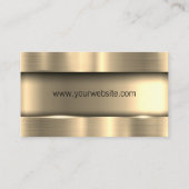 Metallisches Gold | Real Anwesen Logo Visitenkarte (Rückseite)