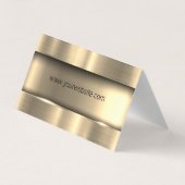 Metallisches Gold | Real Anwesen Logo Visitenkarten (Rückseite)