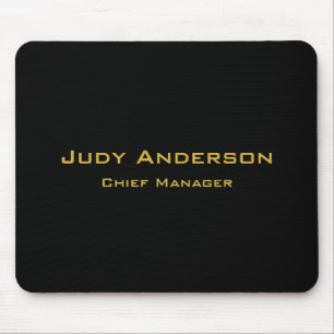 Metallisches Gold & Schwarz Professionell Modern E Mousepad
