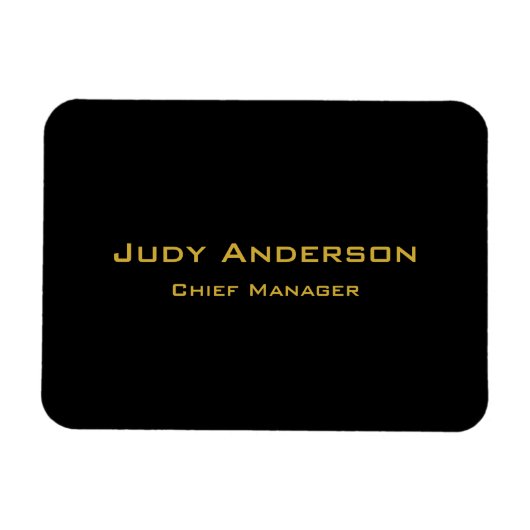 Metallisches Gold & schwarzes professionelles mode Magnet (Horizontal)