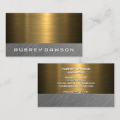Metallisches Gold Silber gebürstet Visitenkarte (Vorne/Hinten)