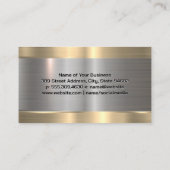 Metallisches Gold | Silber Visitenkarte (Rückseite)