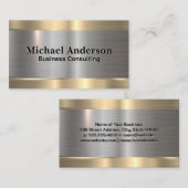 Metallisches Gold | Silber Visitenkarte (Vorne/Hinten)