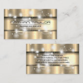Metallisches Gold | Sparkle Bokeh Glow Visitenkarte (Vorne/Hinten)
