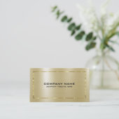 Metallisches Gold Textur rostloser Stahl Look Visitenkarte (Stehend Vorderseite)