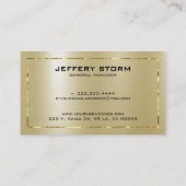 Metallisches Gold Textur rostloser Stahl Look Visitenkarte (Rückseite)