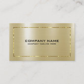 Metallisches Gold Textur rostloser Stahl Look Visitenkarte (Vorderseite)