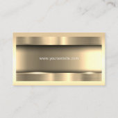 Metallisches Gold und Grenzen Visitenkarte (Rückseite)