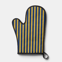 Metallisches Gold und Navy Funktional Stylisch Ofenhandschuh