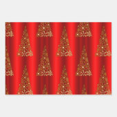 Metallisches Gold und rote Weihnachten Geschenkpapier Set (Vorderseite)