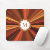 Metallisches Gold und Rotes Fraktal Mousepad (Mit Mouse)