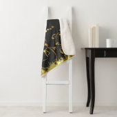 Metallisches Gold und Schwarz - Frohe Weihnachten Sherpadecke (Beispiel)