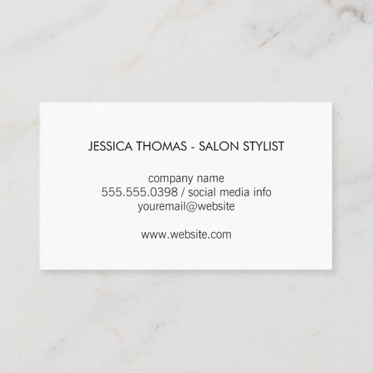 Metallisches Gold und Silber gebürstet/Monogramm Visitenkarte (Rückseite)