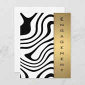 Metallisches Gold und silbernes abstraktes Muster Einladung (Vorne/Hinten)