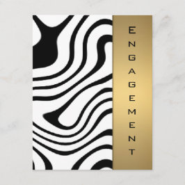 Metallisches Gold und silbernes abstraktes Muster Einladung