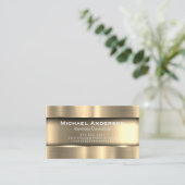 Metallisches Gold Visitenkarte (Stehend Vorderseite)