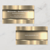 Metallisches Gold Visitenkarte (Vorne/Hinten)