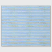 Metallisches Gold-Wave Blue unter dem Meeresthema Geschenkpapier (Flach)