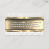 Metallisches Gold | Weißbleche Visitenkarte (Rückseite)