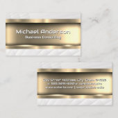 Metallisches Gold | Weißbleche Visitenkarte (Vorne/Hinten)