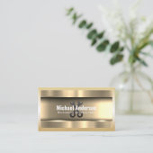 Metallisches Gold | Wrenches Visitenkarte (Stehend Vorderseite)