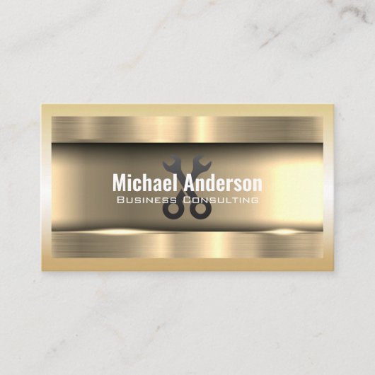 Metallisches Gold | Wrenches Visitenkarte (Vorderseite)