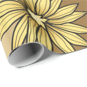 Metallisches GoldBlumenmuster Geschenkpapier (Rolleneckpunkt)