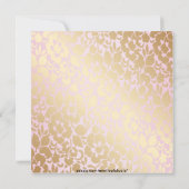 Metallisches goldenes Rosen-Rosa-erste Kommunion Einladung (Rückseite)