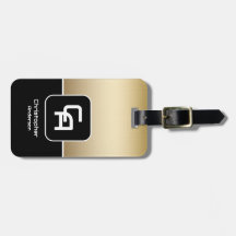 Metallisches Goldmonogramm