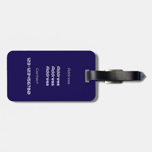 Metallisches Goldmonogramm Gepäckanhänger (Rückseite horizontal)