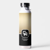 Metallisches Goldmonogramm Trinkflasche (Links)