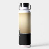 Metallisches Goldmonogramm Trinkflasche (Rückseite)