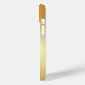 Metallisches Goldschablone-Monogramm Personalisier Case-Mate iPhone Hülle (Rückseite / Links)