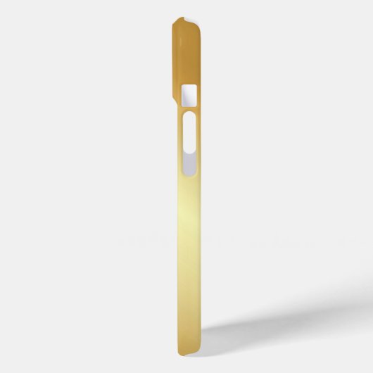 Metallisches Goldschablone-Monogramm Personalisier Case-Mate iPhone Hülle (Rückseite / Links)