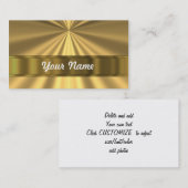 Metallisches Goldschauen Visitenkarte (Vorne/Hinten)