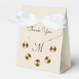 Metallisches Gradientdesign. Monogramm Geschenkschachtel