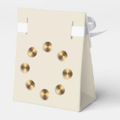 Metallisches Gradientdesign. Monogramm Geschenkschachtel (Rückseite)