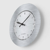 Metallisches graues Aluminiumsiegel Große Wanduhr (Winkel)