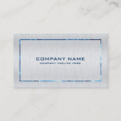 Metallisches graues, blaues Border, gegossener Sta Visitenkarte (Vorderseite)