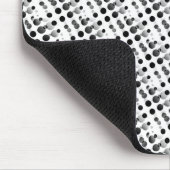 Metallisches graues Retro-Bubbles Mousepad (Ecke)