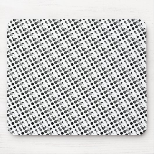 Metallisches graues Retro-Bubbles Mousepad (Vorne)