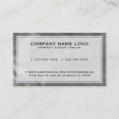 Metallisches graues Stahlschmuck Visitenkarte (Rückseite)
