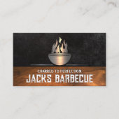 Metallisches Grillen-Logo | Sleek Black | Holzschn Visitenkarte (Vorderseite)