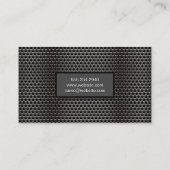 Metallisches Grillmuster Visitenkarte (Rückseite)
