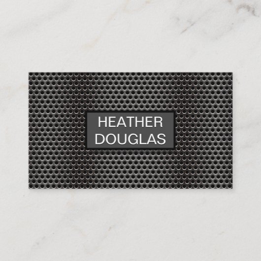 Metallisches Grillmuster Visitenkarte (Vorderseite)