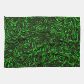 metallisches Grün, texturiert Geschirrtuch (Horizontal)