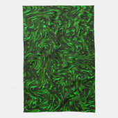 metallisches Grün, texturiert Geschirrtuch (Vertikal)
