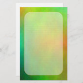 "Metallisches grünes" feines gezeichnetes Briefpapier (Vorne/Hinten)