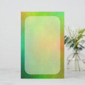 "Metallisches grünes" feines gezeichnetes Briefpapier (Stehend Vorderseite)