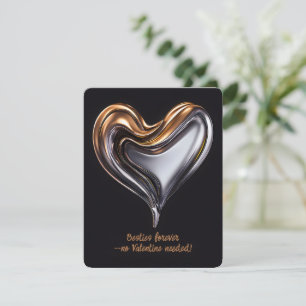 Metallisches Herz Freund Happy Galentine's Day Kar Feiertagskarte